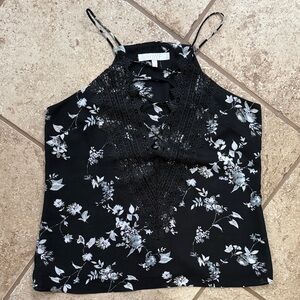 Wayf Black Floral Top